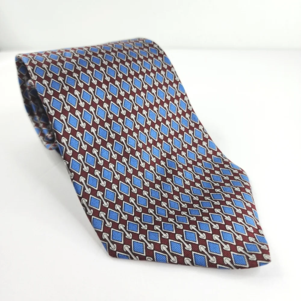 BROOKS BROTHERS MAKERS Blue & Red Silk Tie. - Picture 1 of 6